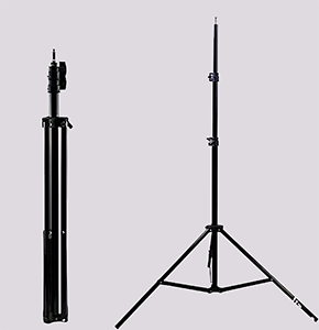 Camera tripod 2.10 meter mount stand for mobile phone camera and ring light and Makeup light     - black