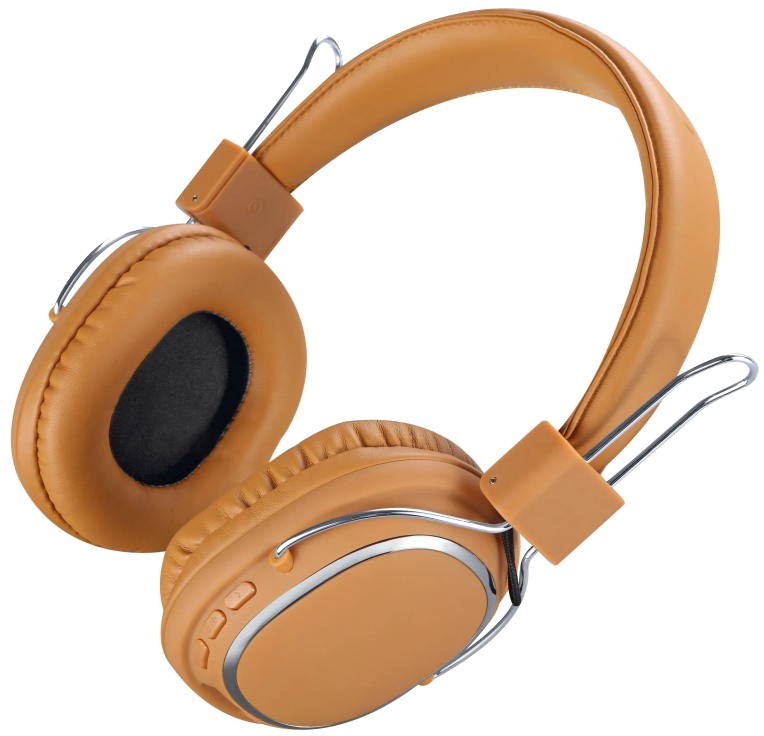 SODO SD-1004, Wireless Headphone, Bluetooth v5.0 Hi-Fi Bass Sound, SD Card/FM Radio/AUX Input Support all Audio Devices via Bluetooth/AUX/On-Ear Headset with Microphone (Camel)