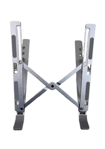 Aluminum Laptop Holder Stand With Six Angles Adjustable Compatible With MacBook,iPad, HP, Dell, Lenovo 10 15.6 - Silver