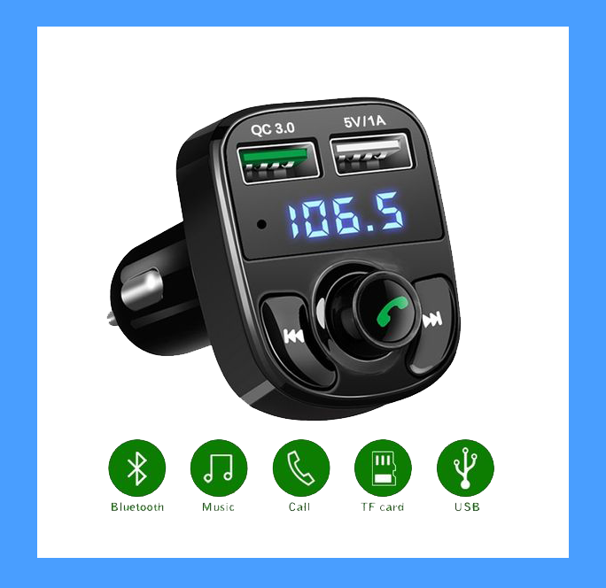 Bluetooth, car Kit, FM transmitter, wireless radio, adapter, USB charger, mp3 player, YL-13  with Hand-Free Call,  Compatible  with Android and iOS Devices