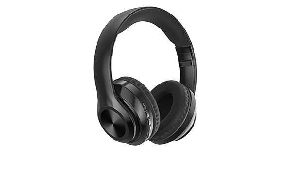 Wireless Bluetooth Headphones, P33 Bluetooth 5.0 Foldable Rechargeable Wireless Headset HiFi Sound Headphones for Travel, Black